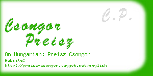 csongor preisz business card